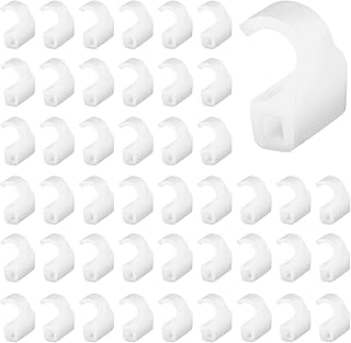 50PCS Cabinet Restrictor Clips, Invisible Cabinet Hinge Clips Hinge Angle Restriction Clip Cabinet Door Restraint Hinge Angle Limiter Cabinet Door Angle Restrictor for Most Model Hinges (White)