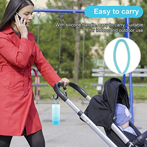 Image of 2 PCS 4 Layers Sakura Baby Milk Formula Dispenser & Container Box for Travel (Blue)