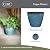 Classic Home and Garden Vogue Planter Pots w/Pottery Quality Finish - Modern Indoor & Outdoor Flower Pots - UV-Resistant Porch Planters - Decorative Pot for Flowers & Herbs (8” Indigo)