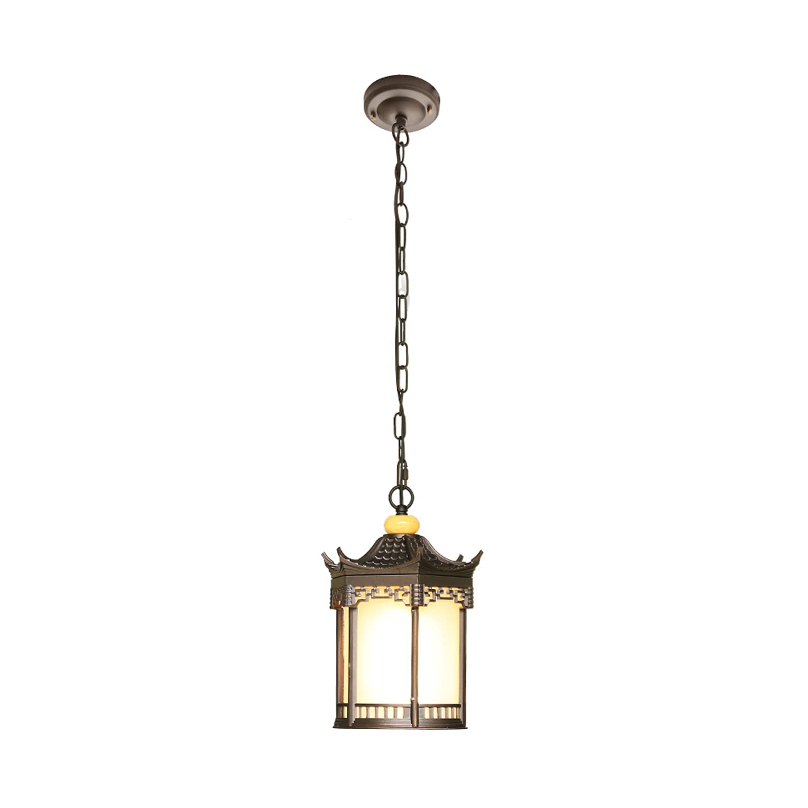 Pendentif imperméable extérieur rétro chinois lanterne suspendue jardin - 8