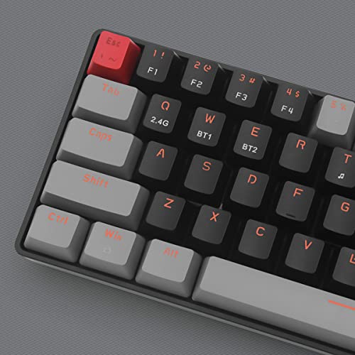 Image of Qisan Mechanical Gaming Keyboard, Dual Mode 2.4G /BT Wireless, 60% Mini Design, Brown Switch, US Layout, 68 Keys, Computer Keyboard, Gaming Pc, Wireless Gaming Keyboard