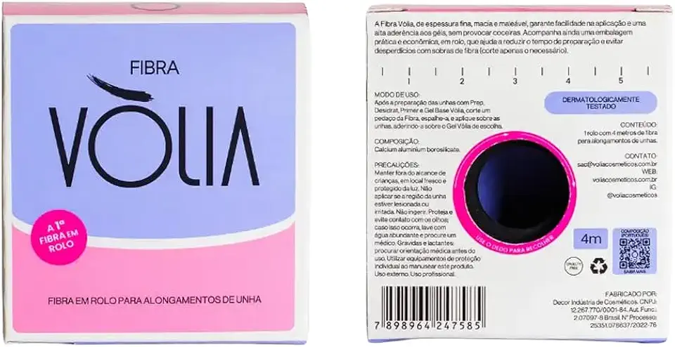 Fibra de vidro Volia Alongamento de unha Rolo 4 metros