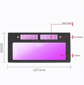 Auto Darkening Welding Helmet with Light, Solar Powered Welding Hood, 2 Arc Sensor Wide Shade 3.5/9-13 WeldingMask for TIG MIG ARC Grinding Cutting A