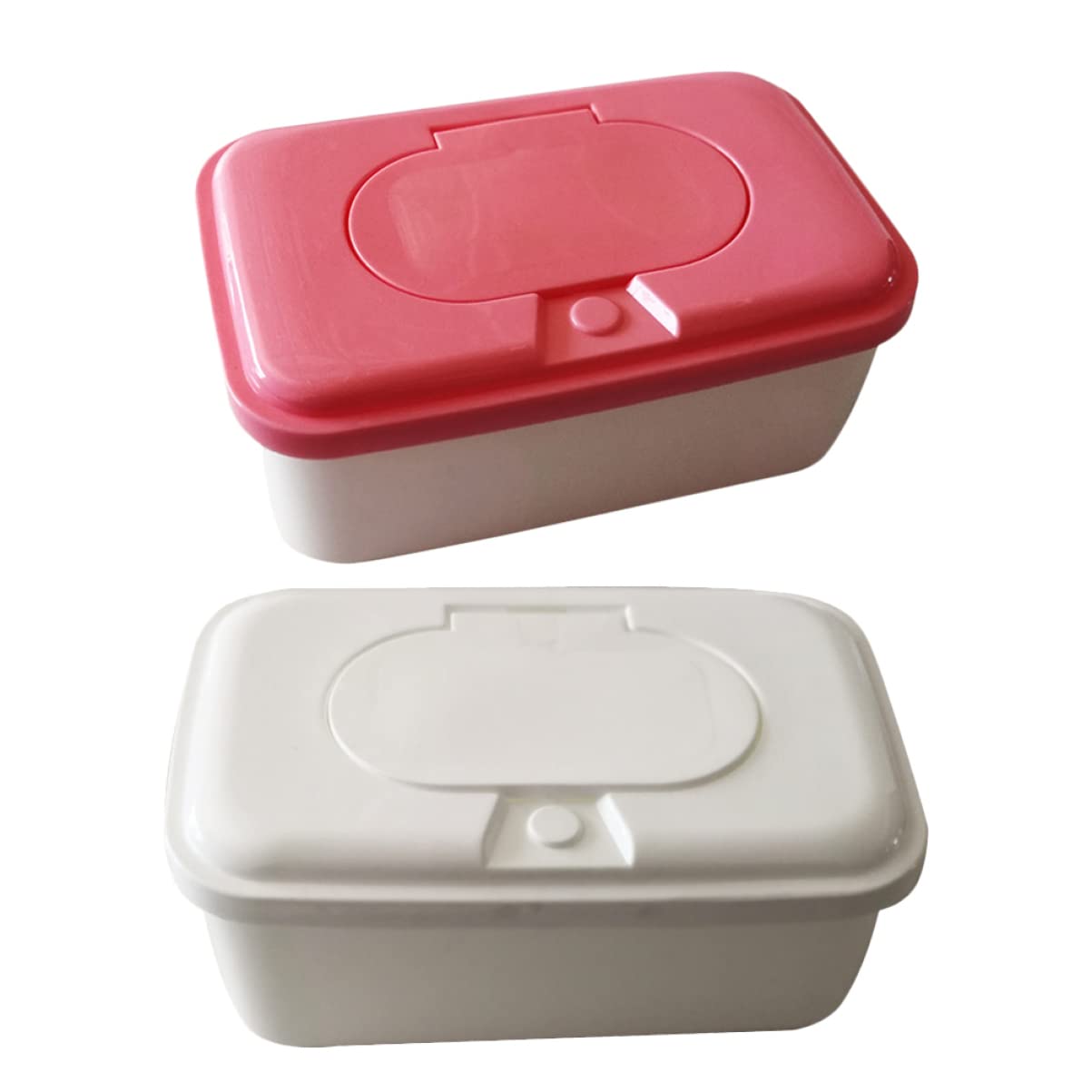 2pcs Wipe Case Portable Wipe Holder Dispenser for Travel Keeps Wet Fresh for Diaper Changing and Outdoor Use Random Colors