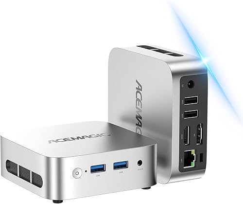 ACEMAGIC Computadoras mini PC, N95 (Beat N100, hasta 3.4 Ghz), 16 GB DDR4 RAM 256 GB SSD Mini computadora, UHD 4K HDMI DP, Dual WiFi/Bt, Gigabit