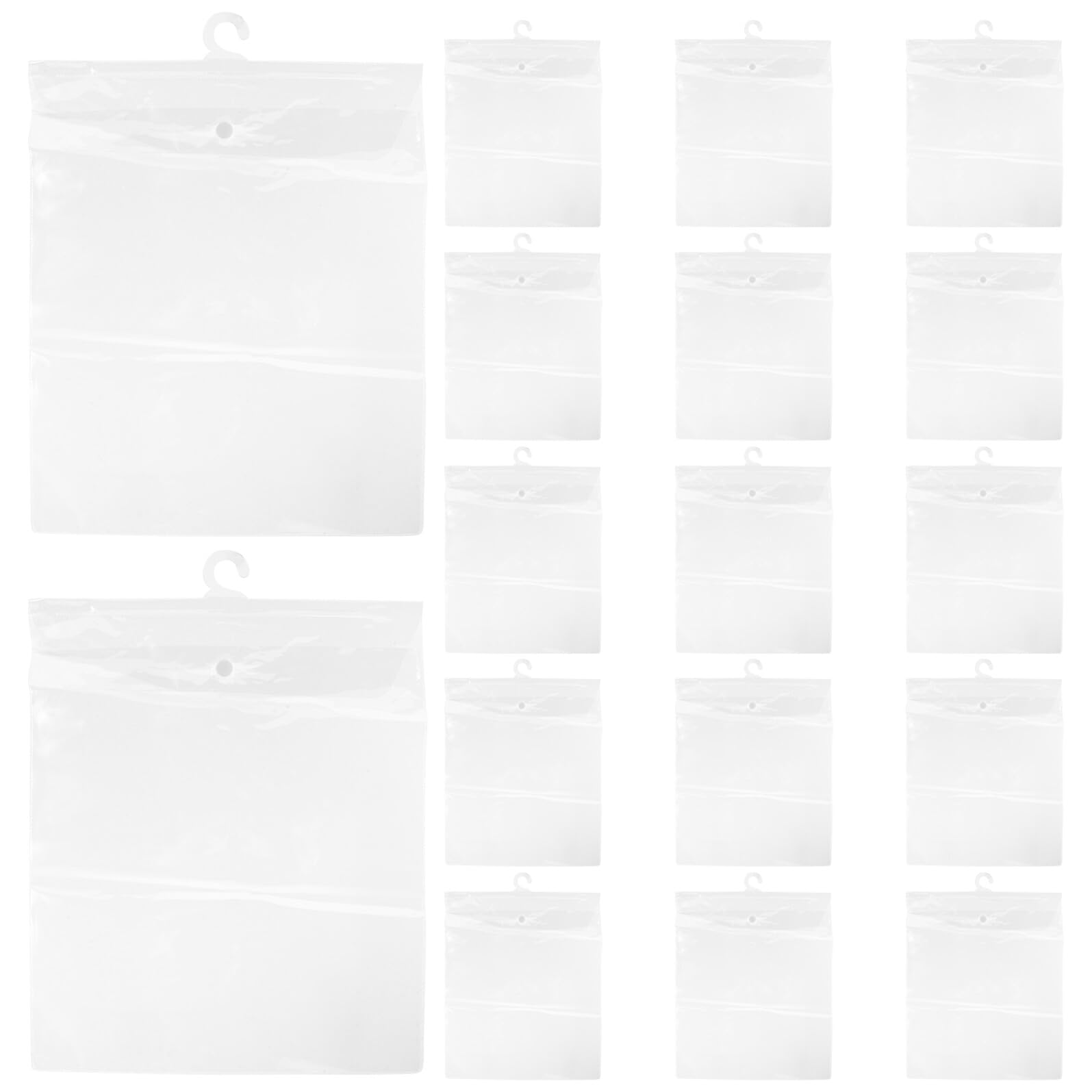 Pochettes de rangement suspendues transparentes pour écouteurs et organisation de bibliothèque