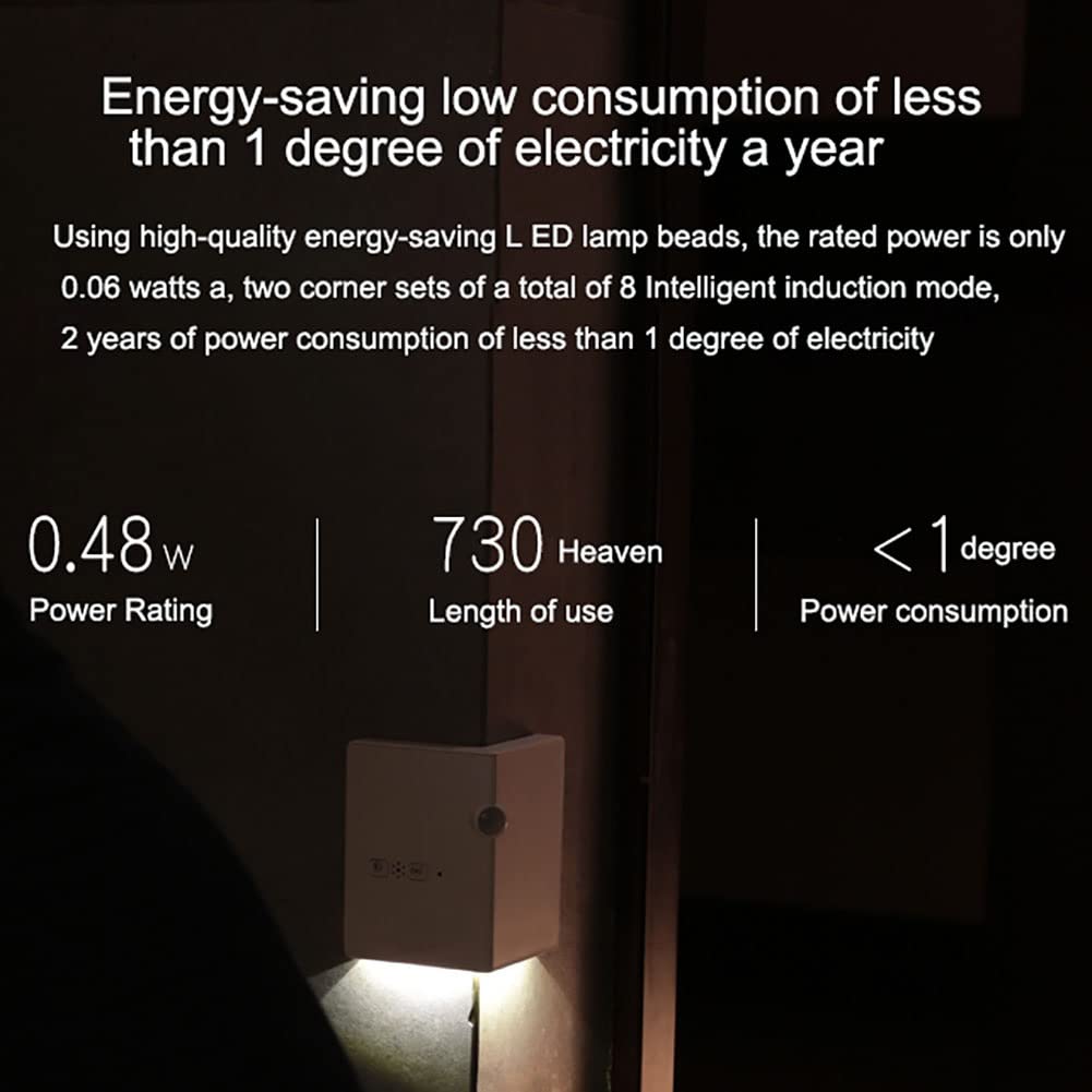 Luce Notturna Sensore Movimento, Luce Notturna Bambini con Sensore di Movimento E Luce, USB Luce Notte Lampada LED per Armadio, Corridoio, Scale, ECC
