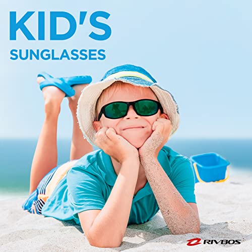 RIVBOS Kids Sunglasses with Strap Polarized UV Protection Flexible Rubber Shades for Boys Girls RBK003 - Image 3