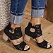 Wedge Sandals for Women Sandals Women Dressy Summer Flat Cut Out Open Toe Zipper Buckle Ankle Strap Espadrilles Flatform Casual Sandal Chunky Heel Sandals for Women