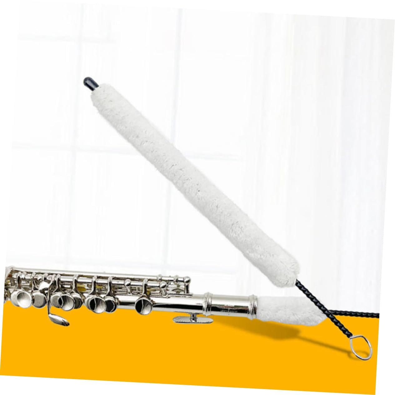 FRCOLOR Kit de Cepillos para Limpiar Flautas Hilo de Algodón y Varilla de Hierro, Herramienta Práctica para Limpieza Eficaz y Protección del Instrumento Musical