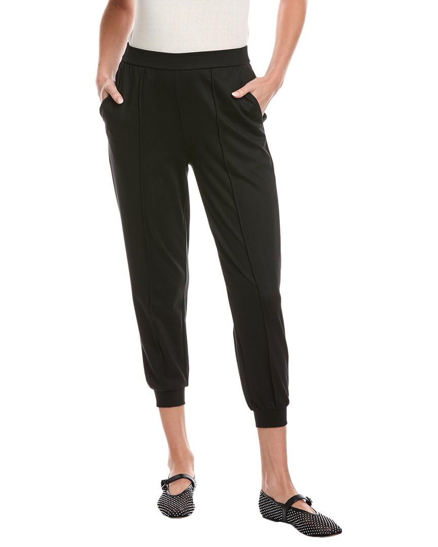Eileen Fisher Womens Petite Lightweight Ponte Jogger Pant Ps Black