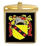 Select Gifts Smith England Family Crest Surname Coat Of Arms Gold Cufflinks Engraved Box