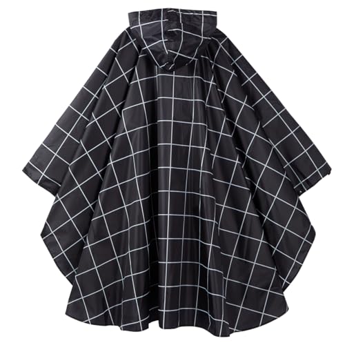 Image of salamra Rain Poncho Jacket - Hooded Waterproof Raincoat with Pocket for Women Men Adults
