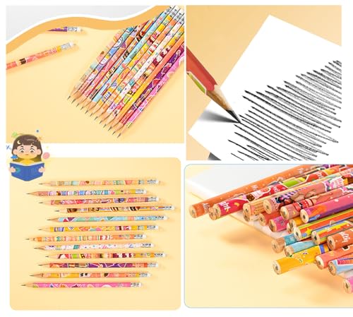 48 lápices multicolor con borrador para cumpleaños miniatura 3