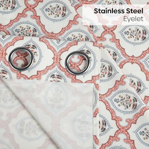 Image of haus & kinder Digital Printed Cotton Door Curtain 7 Feet Long Pack of 1 Door Curtain, 7 Feet Curtain for Door (Heritage Medallion, Multi 130x213 CM)