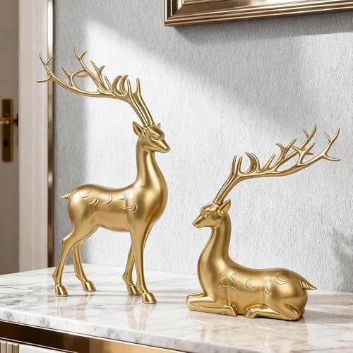 Figurines de rennes de Noël modernes pour étagère salon et table basse - 6