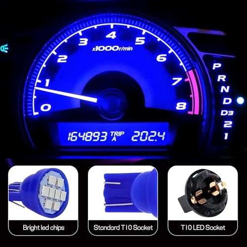 10 Set Luces LED T10 194 168 para Tablero de Auto miniatura 3