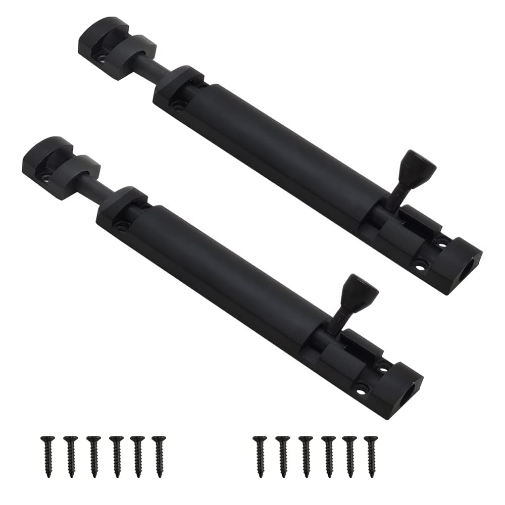 Volo Premium Xylo Tower Bolt/Door Latch/kundi/chitakni/Chitkini (Black Matt Finish, Pack of 2 Pieces) (6") (B0BQ6T59KJ) Amazon Price History, Amazon Price Tracker