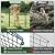TOPIRON 3-Layer Garden Fence with Gate, 32in(H) x 23ft(L) 10 Panels, Animal Barrier Dog Fence Outdoor for Yard, No Dig Fence for Dogs, Rabbits