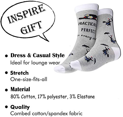TSOTMO 2 Pairs Inspire Gift Practically Musical Socks For Lovers of Stage Play Novelty Crew Socks2