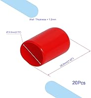 Vista 2 de Aopin Cubierta de tapa de extremo redondo de goma de 34 de pulgada (0.748 in), protectores de rosca de PVC flexible de tubería de tubería protectora