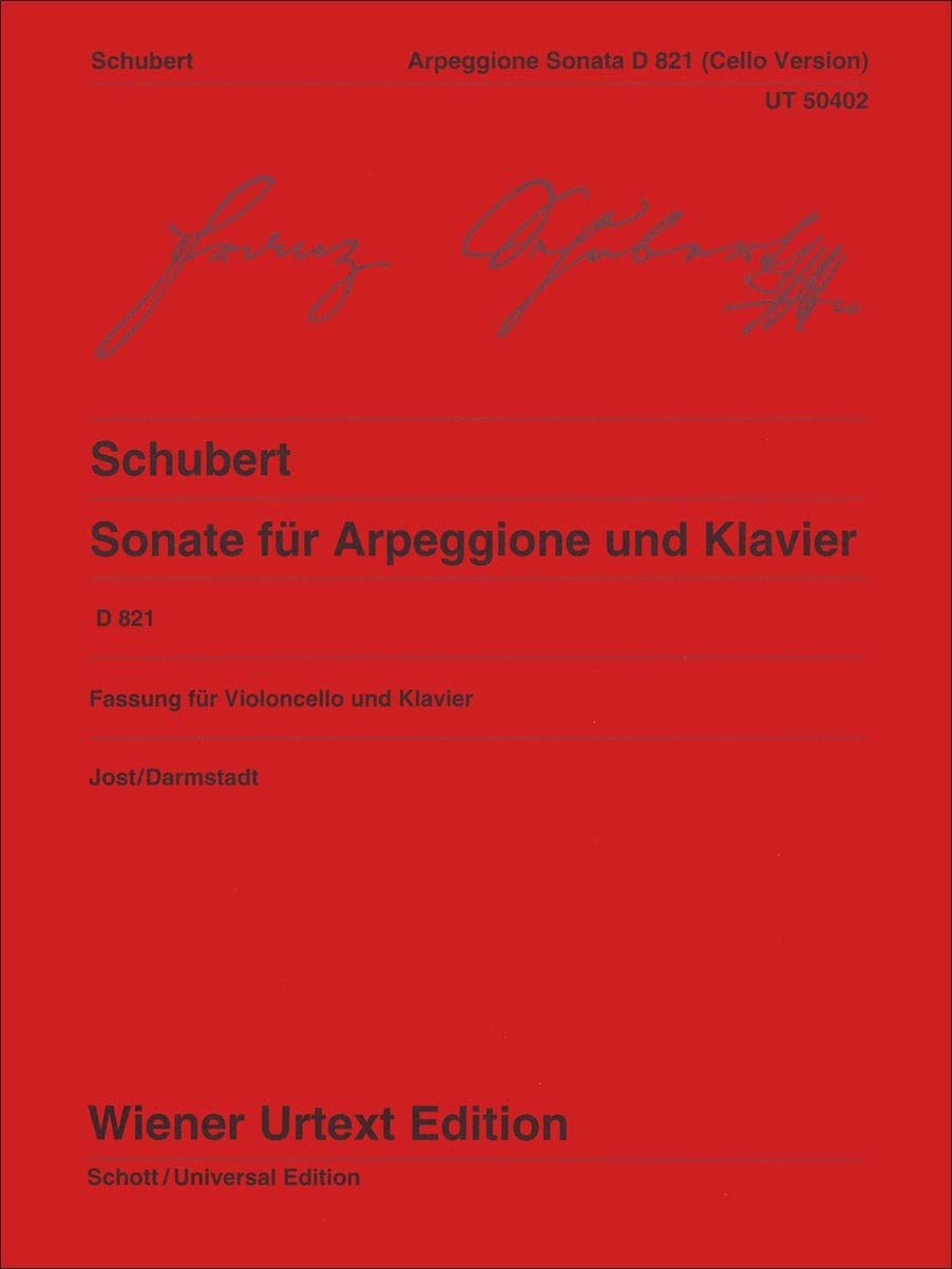 Schubert: Arpeggione Sonata, D 821 (arr. for cello)      Sheet music