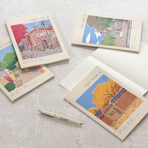 Cahiers académiques Monolike Stitch Line Note Séoul A5 lot carnet de notes