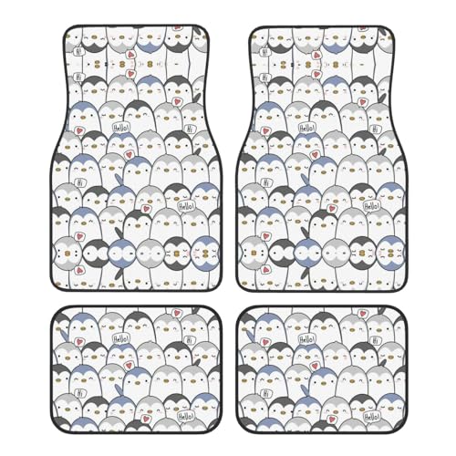 Tapis de voiture pingouin complets et universels pour habitacle de berline et SUV