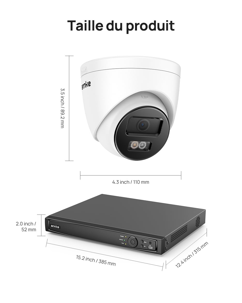 ANNKE Kit de Vidéosurveillance PoE 4K, NVR 16 Canaux avec HDD 4To
