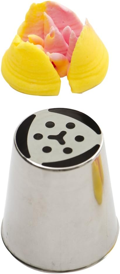 Decora Blister Nozzle 245 Tulip with 3 Petals, Stainless Steel, Silver, 12 x 7 x 4 cm