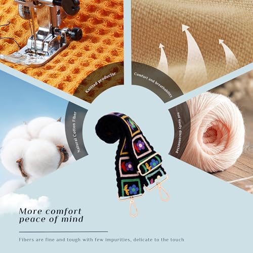 Image of chushui Knit Purse Strap,Replacement Crossbody Wide Adjustable Shoulder Strap for Bag Handbag