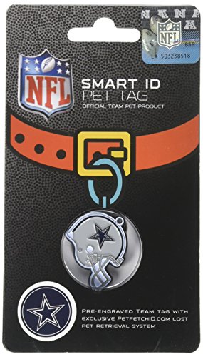 NFL Dog TAG - Dallas Cowboys Smart Pet Tracking Tag. - Best Retrieval System for Dogs, Cats or Army Tag. Any Object You'd Like to Protect