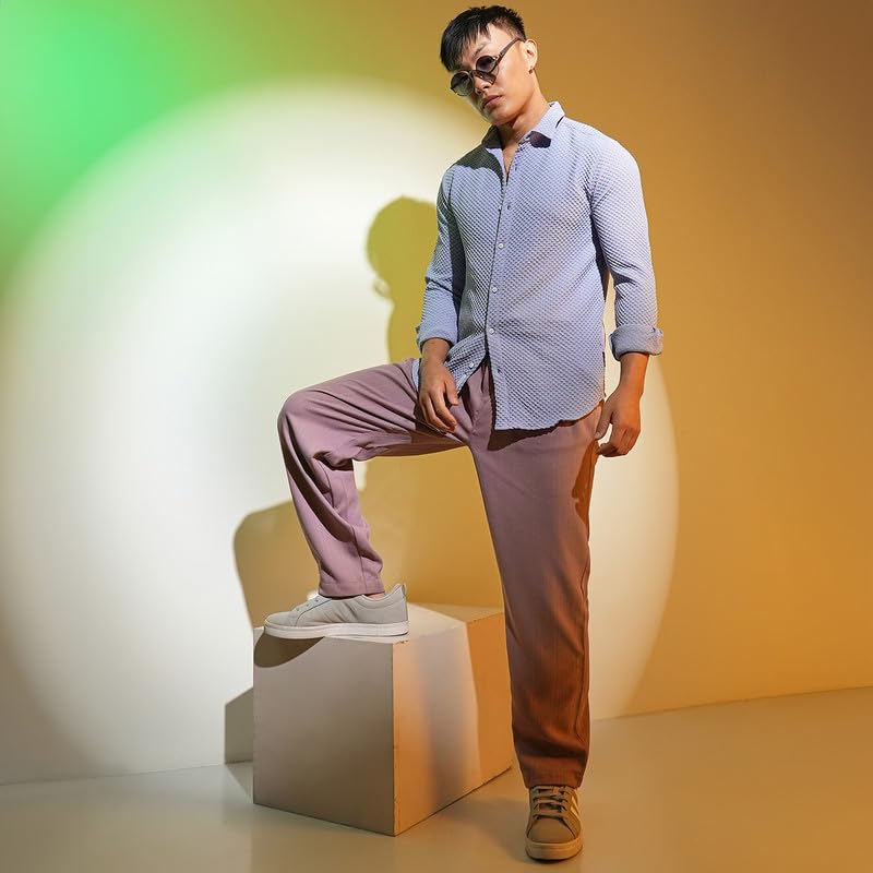 Image of CAHOOT Men's Solid Utility Shirt | Casual Wear | Spread Collar | Long Sleeve | Button Closure | Shirt Crafted with Comfort Fit for Everyday Wear