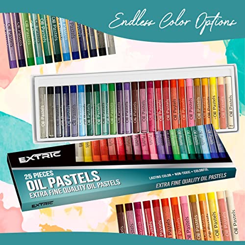 Extric 810106961156 Oil Pastels 25 Colors Count Soft Pastels thumb #4