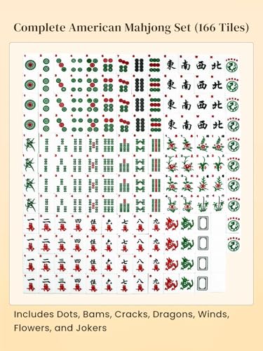 Set de Mahjong Americano con Estuche de Viaje miniatura 7