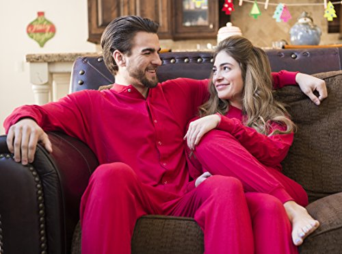 BIG FEET PAJAMA CO. Red Union Suit Men & Women Onesie Pajamas with Funny Butt Flap DANGER BLASTING AREA4