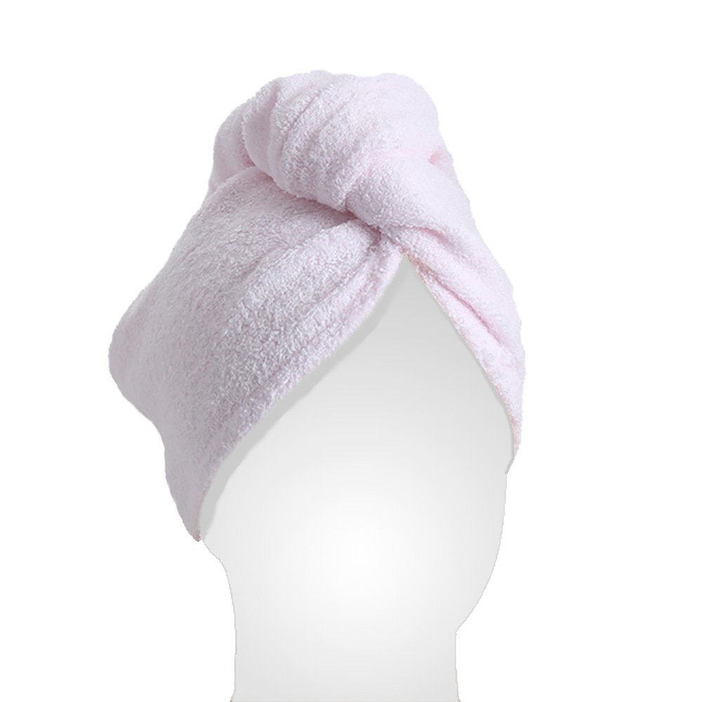 Le Pure - Women's Bamboo Hair Towel - Hair Drying Towel Wrap (Pink)