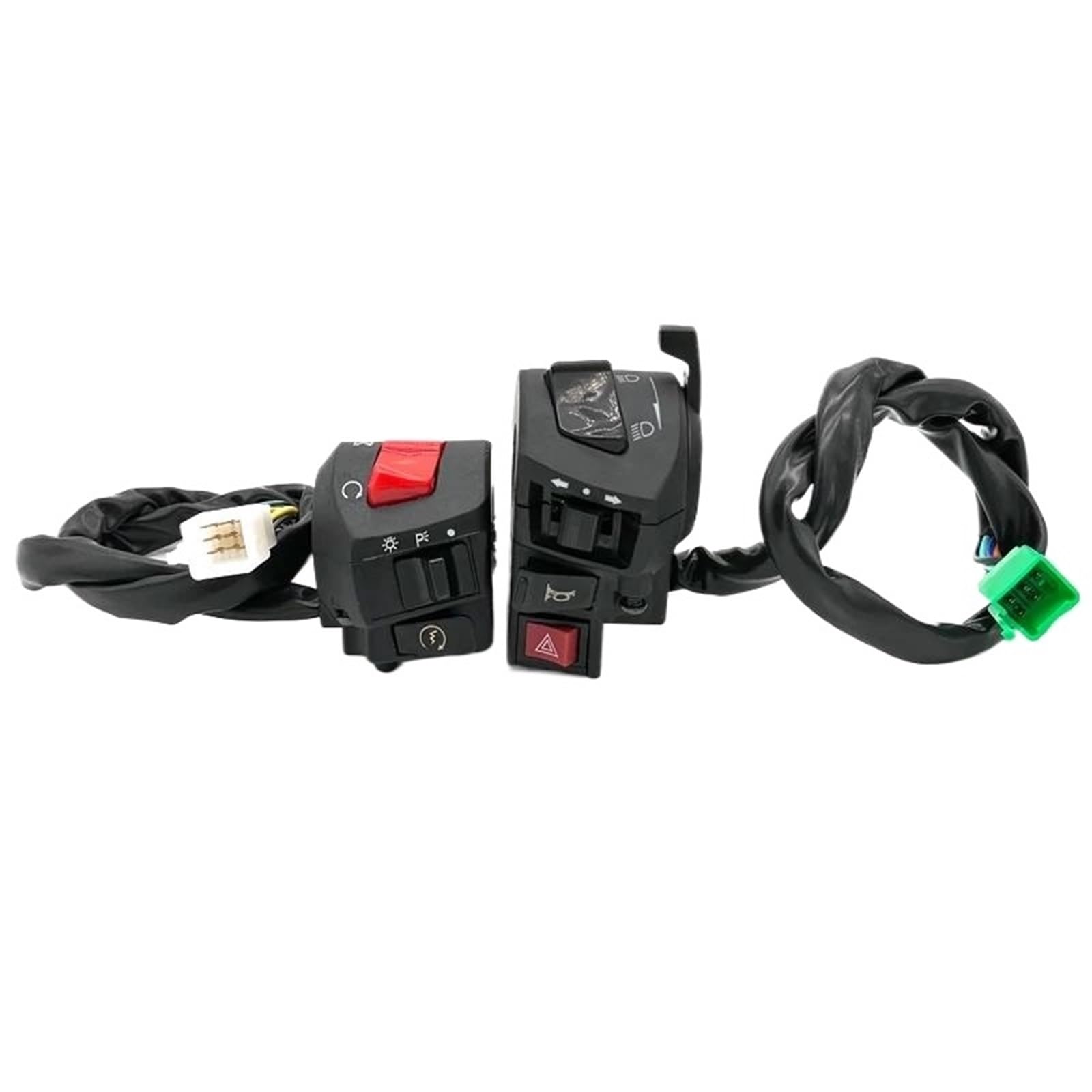 Interruptores De Motocicleta, Luces Intermitentes De Emergencia, Bocina, Señal De Giro, Lámpara, Botón Controlador De Manillar De Arranque Eléctrico Boton On/Off manillares(2)