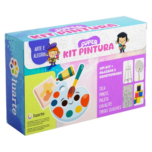 Super Kit Pintura Infantil Luarte - Mini Cavalete Tinta Tela (SEREIA)