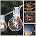 Hometown Evolution, Inc. 50 Foot Globe String Lights - G50 Clear 2 Inch Bulbs (White Wire) - Indoor Outdoor String Lights for Bedroom, Tent, Canopy, Bistro, Cafe and Party Lighting