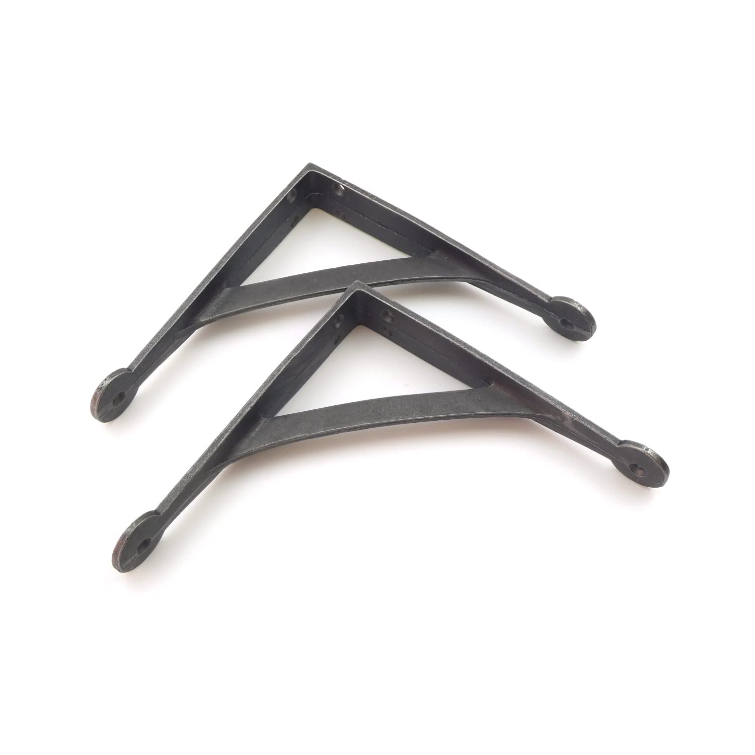 Oakcrafts - Pair Of Gallows Shelf Brackets Antique Cast Iron - 150Mm X 150Mm