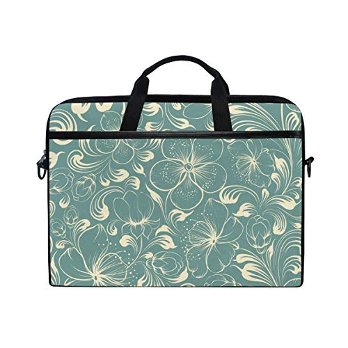 Funda para portátil de 14" floral verde azulado el regalo ideal para estudiantes