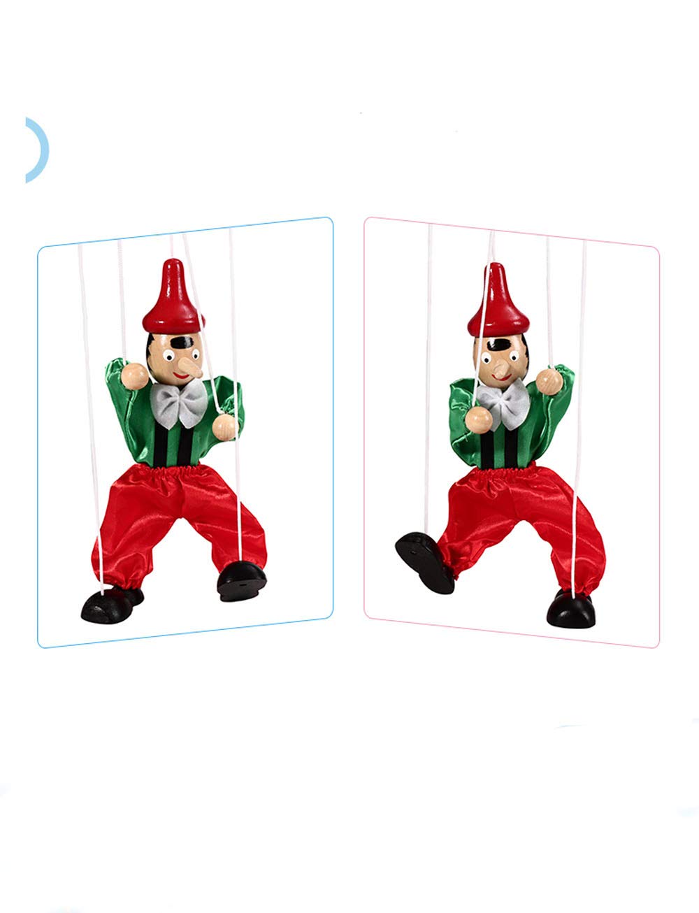 Baker Ross Marionetas De Madera De Elfo Navideño | Pack De 5 Para Montar Y Decorar, Manualidad Infantil De 14.5 Cm
