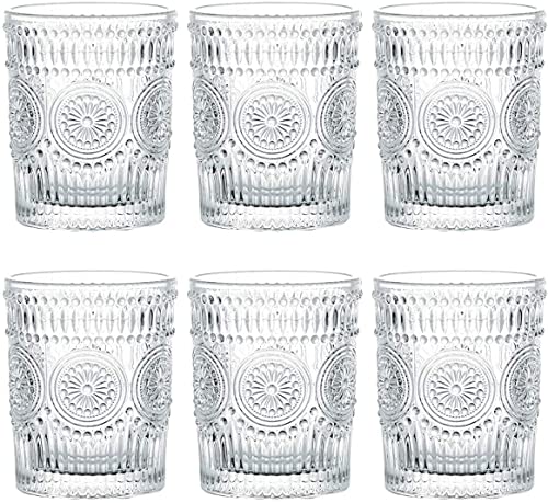 Image of LUXU Italian Premium 310ML Crystal Clear Whiskey Glasses Set of 6| Sturdy Scotch - Wine Glasses | Imported Tumbler for Whisky, Bourbon, Juice, Cocktail(QXZ-)