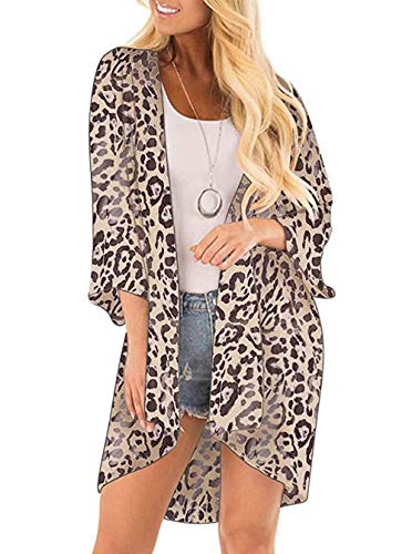 Image of CASURESS Women's Cardigan-Sheer Kimono Loose Summer Floral Print Cover Ups