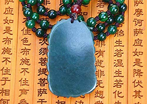 Collier dragon en jade de Hetian vert foncé, le cadeau idéal pour apporter la chance