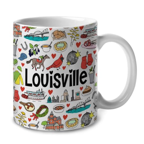 Lotacy Louisville Symbols 11 oz Coffee Mug