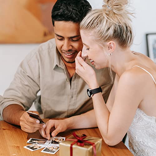 Snblk Flower Engraved Bands Compatible With Samsung Galaxy Watch 4 Band 40Mm 44Mm, 20Mm Strap For Galaxy Watch 5 40Mm 44Mm/Watch 5 Pro 45Mm/Galaxy Watch 42Mm/Watch 3 41Mm/Active 2 40Mm 44Mm, Black #TOP5