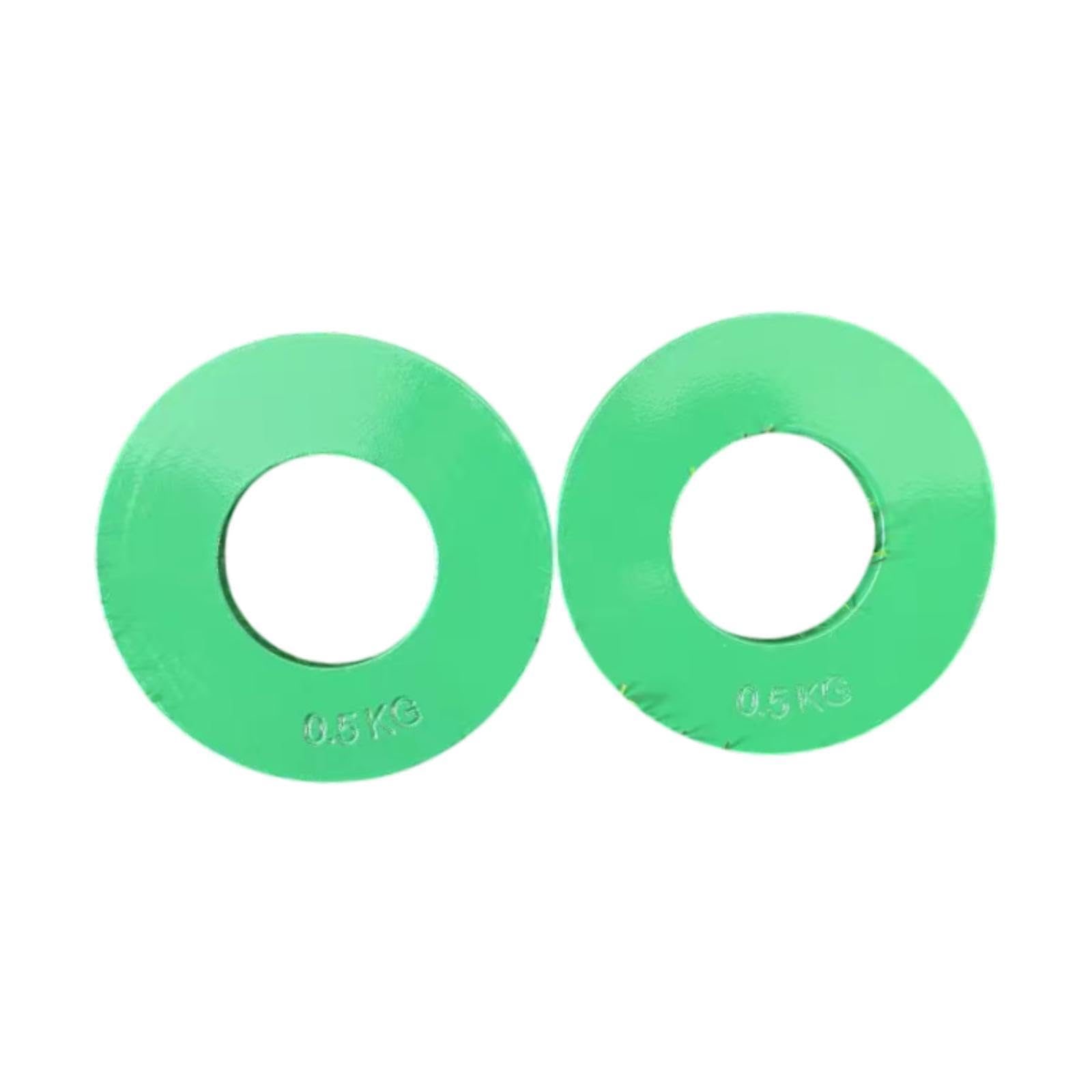 QSTDGVPW 2Pcs Strength Training Micro Plates Barbell Weights Easy to Attach Fitness Change Weight Plates for Home & Gym Workout, Green, 0.5kg