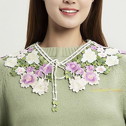 LoudSung Fake Collar Doll Half Shirt Blouse Big False Collar for Women Girls2